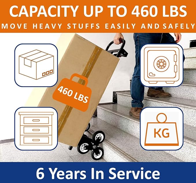 Hand Truck Dolly – 6 Years in Service – Stair Climbing Cart, Stair Climber Cart - Image 2