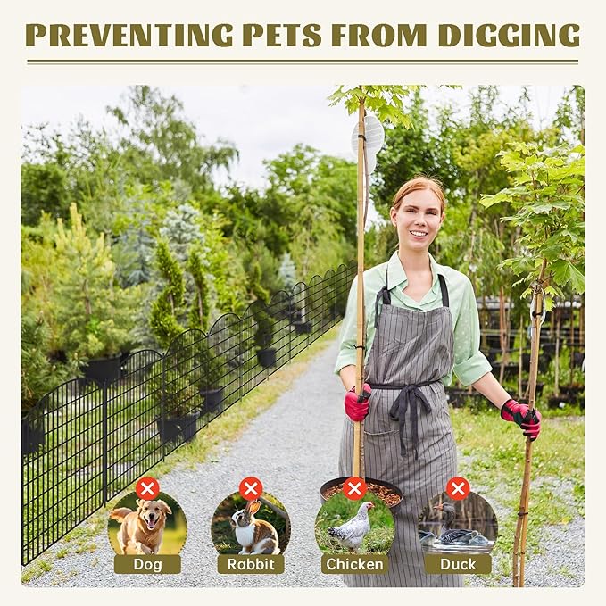 10 Panels No Dig Garden Fence - Image 6