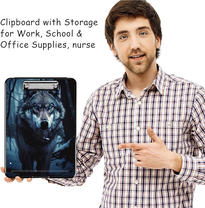 Clipboard with Storage, High Capacity Plastic Storage Clipboard with Low - Image 7