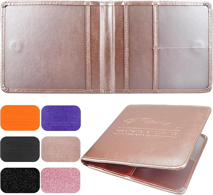 Car Registration and Insurance Holder, Leather Registration and Insurance Card by LumiMokki