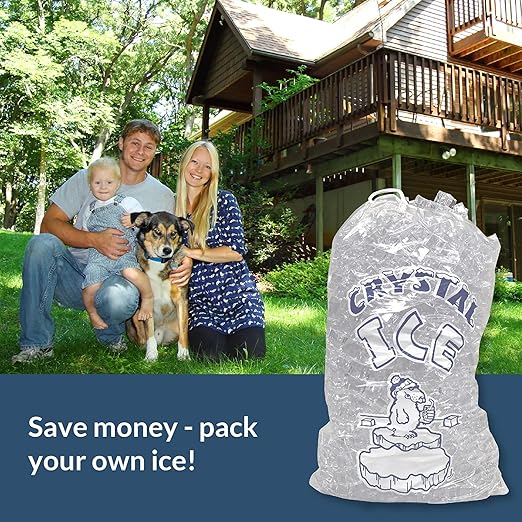 Pinnacle Mercantile 8 lb. Drawstring Ice Bags Heavy-Duty, Puncture-Resistant - Image 9