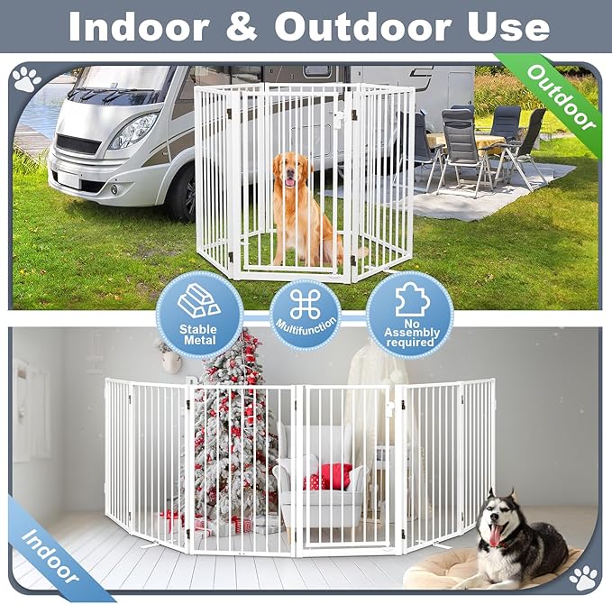 Metal Freestanding Dog Gates - Image 4