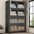 200GAL Storage Bins with Lid and Wheels, Stackable Closet Organizers and by Fangtueh