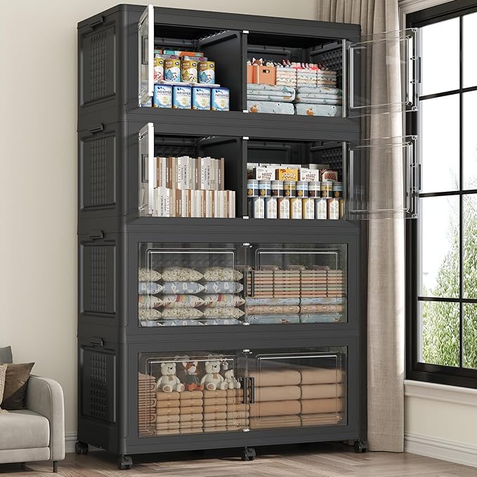 800 QT Extra Large Stackable Storage Bins by Atrasee