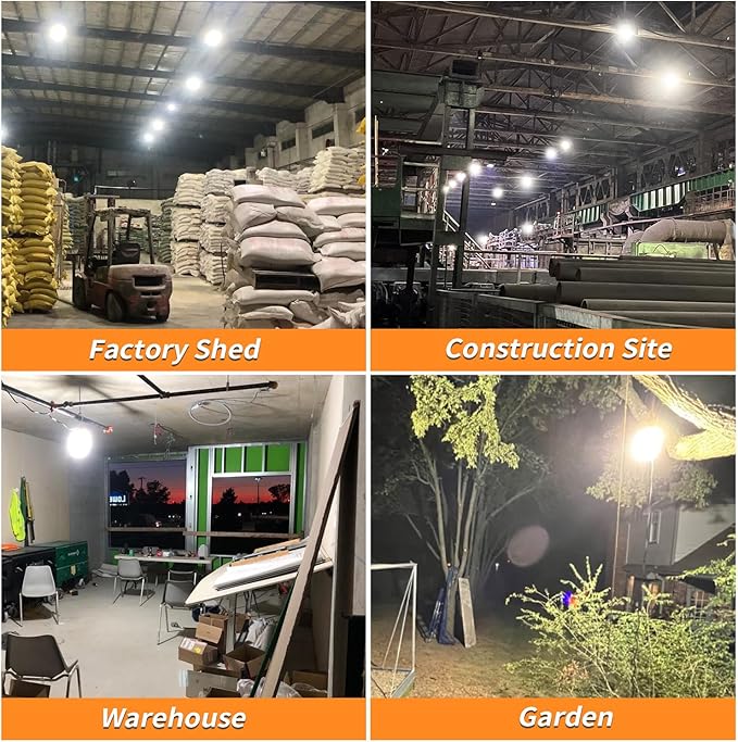 120W LED Temporary Work Light 18000Lm 5000K Daylight White Portable Hanging - Image 6