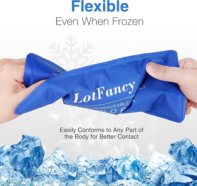 LotFancy Ice Packs for Injuries Reusable, 2 Gel Packs Wrap for Knee Head Neck - Image 7