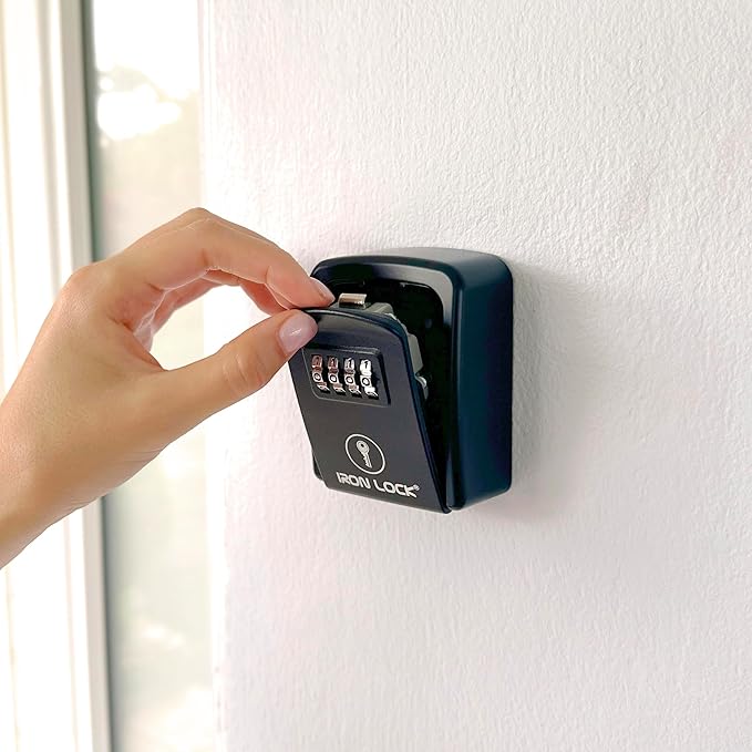 Iron Lock® Wall Mount Key Lock Box – Waterproof Heavy Duty Metal Lock Box - Image 5