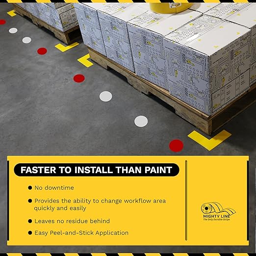 Mighty Line 2.7" Solid Dot Shaped Floor Marking Tape - Image 4