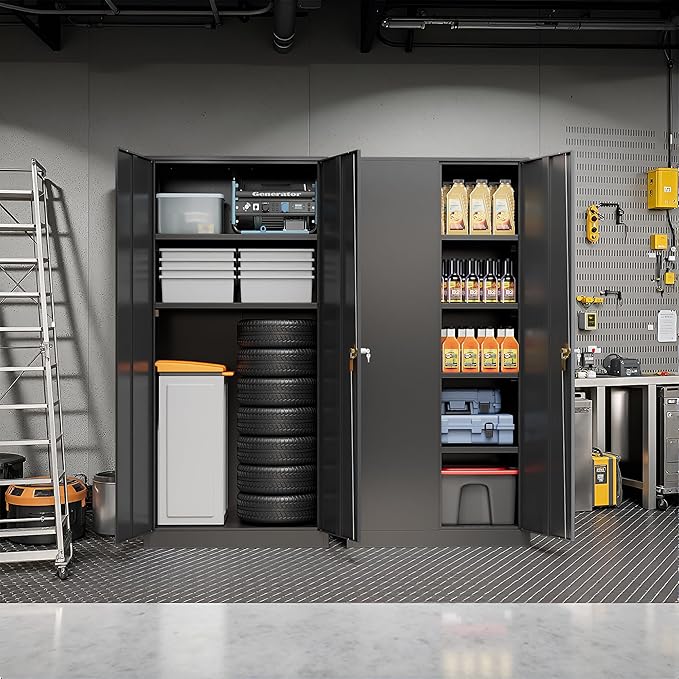 Pataku 71'' Metal Storage Cabinet, Garage Storage Cabinet - Image 9