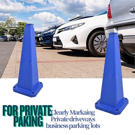 BESEA 3 Pack 28" Bright Blue Traffic Safety Cones - Image 3