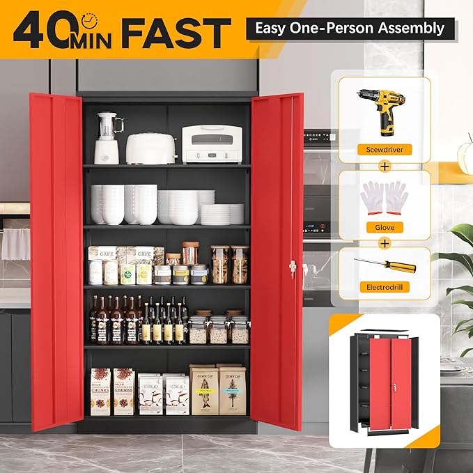 Greenvelly Metal Storage Cabinet - Image 7