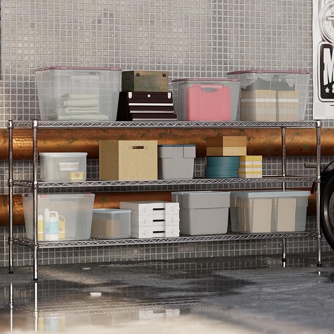 18" Deep x 72" Wide x 34" Height Wire Shelving Kit | 3-Tier | NSF Commercial - Image 2