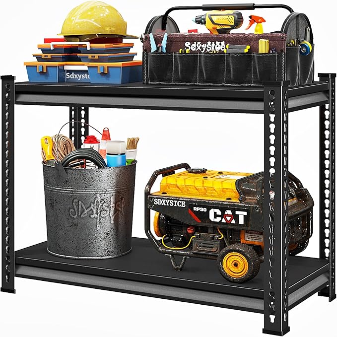 40" W Garage Shelving Heavy Duty, 900 Lbs Loads Garage Storage Shelves Heavy by SDXYSTCE
