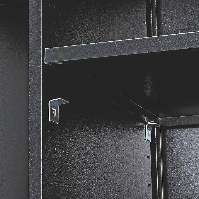 Global Industrial Janitorial Cabinet Assembled 36x18x72 Black - Image 9
