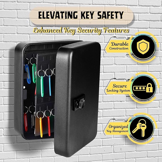 Flexzion Key Cabinet Key Lock Box Wall Mount - Image 8