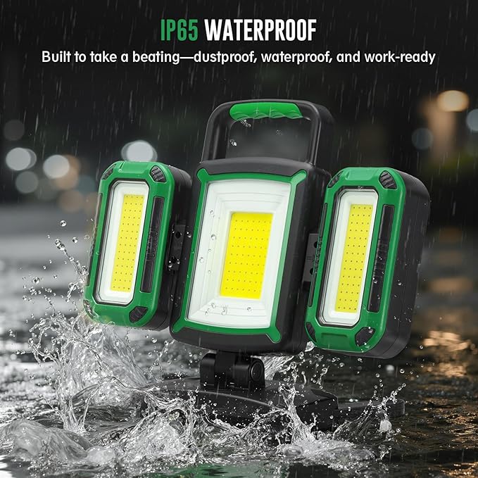 50W 5000LM Rechargeable Work Light, 3-in-1 Magnetic Work Light - Image 8