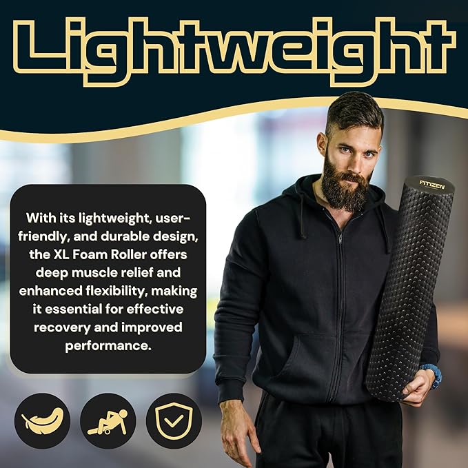 Fitizen Foam Roller – Muscle Massage Rehab Stiff Back Pain Physical Therapy - Image 8