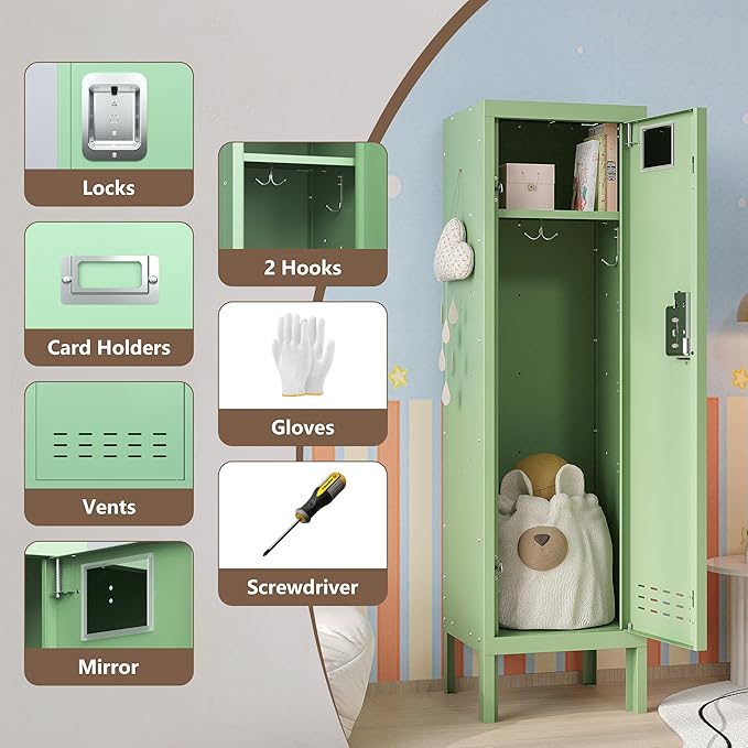 Metal Kids Locker, Metal Cabinet Storage Lockers, Lockable - Image 5