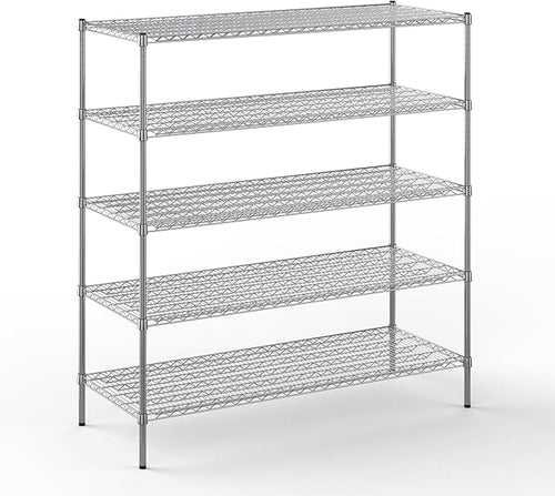 24" Deep x 60" Wide x 64" Height Wire Shelving Kit | 5-Tier | NSF Commercial by Regal+Altair