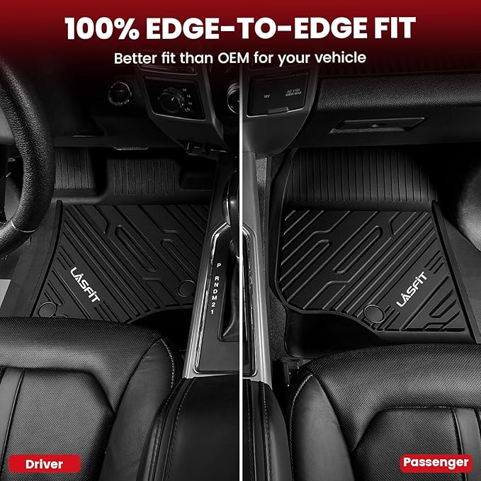 LASFIT Floor Mats for Ford F250 F350 F450 2017-2026 Crew Cab Front Bucket Seat - Image 5
