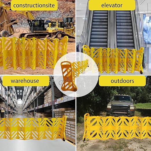 13 Foot Portable Driveway Fence Safety Barriers Barricade Expandable Mobile - Image 8
