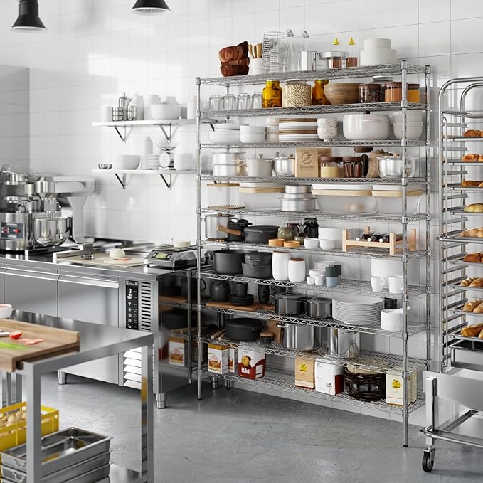 14" Deep x 60" Wide x 86" Height Wire Shelving Kit | 10-Tier | NSF Commercial - Image 7