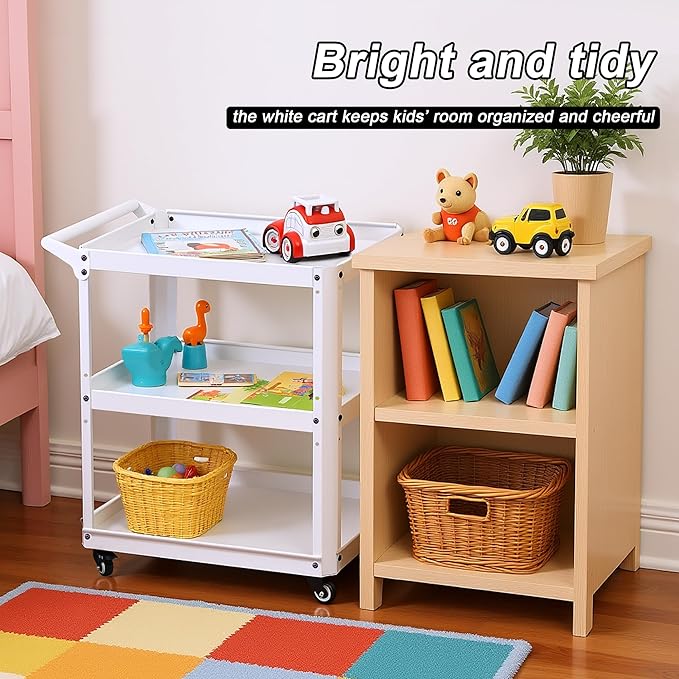 3 Tier Metal Utility Rolling Cart - Image 5