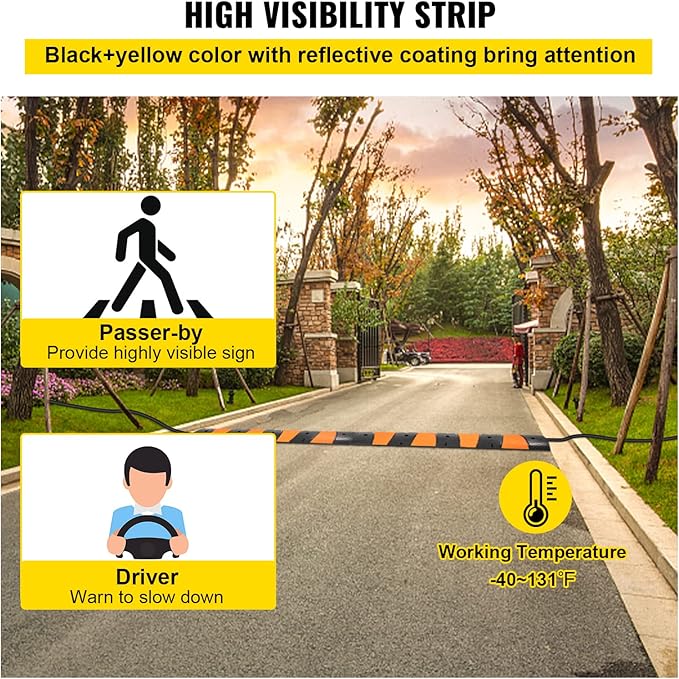 VEVOR Rubber Speed Bump - 6 FT Heavy Duty 22 - Image 5