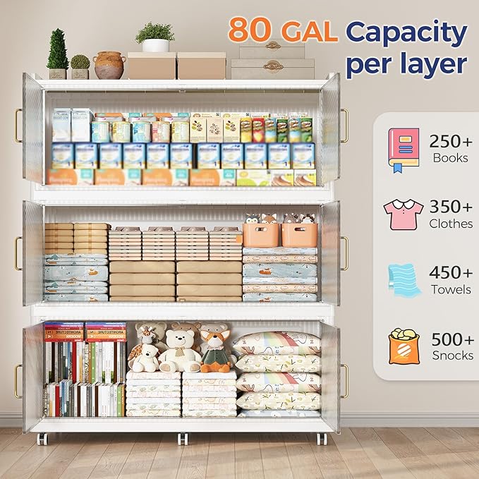240Gal Extra Large Stackable Storage Bins - Image 4