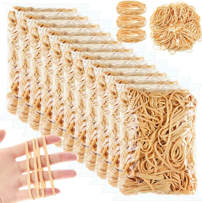 Marspark 6000 Pcs Size 33 Rubber Bands Bulk 10 lb Beige Soft Strong Elastic by Marspark