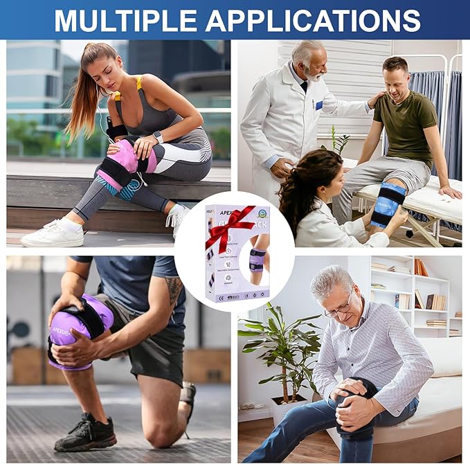 APEXUP Ice Pack for Knee Pain Relief, Large Reusable Wrap After Surgery - Image 8