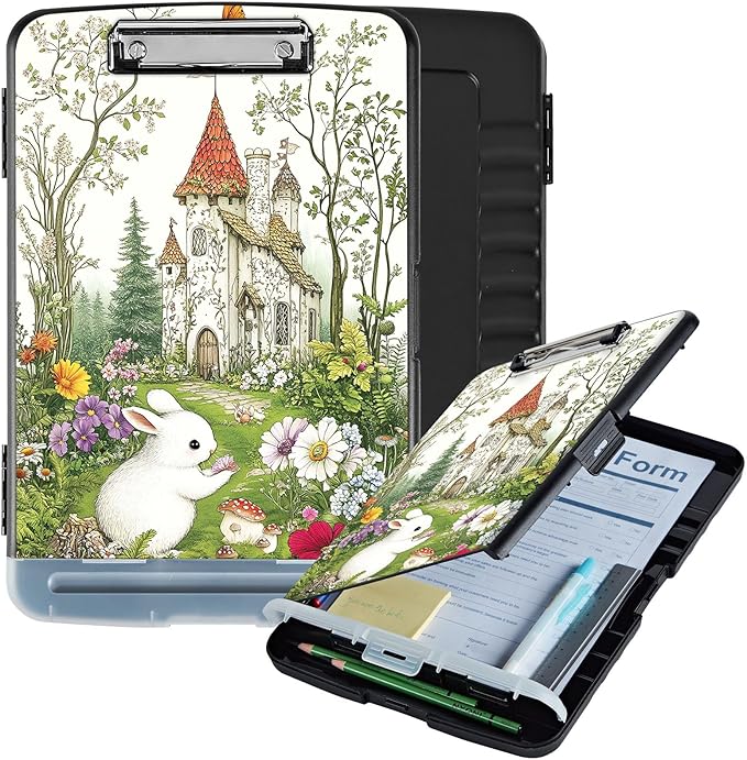 Clipboard with Storage Box & Pen Holder, Heavy Duty Clip Boards 8.5x11 by Unknown