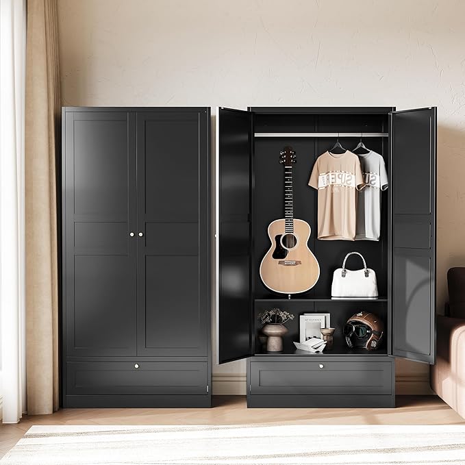 Letaya Wardrobe Closet, Bedroom Armoire Cabinet Clothes Organizer - Image 8