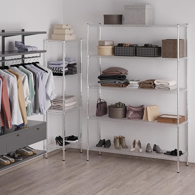 18" Deep x 60" Wide x 86" Height Wire Shelving Kit | 5-Tier | NSF Commercial - Image 5