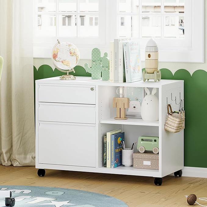 Letaya Mobile 3 Drawer File Cabinet - Image 2