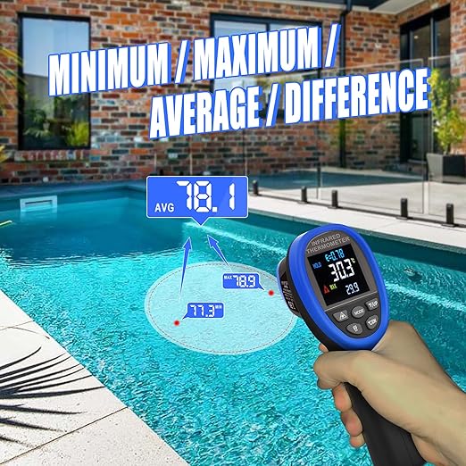 BTMETER BT-1800C Pyrometer -58°F ~3272°F IR Temp Gun, D:S 50:1 High Temperature - Image 3
