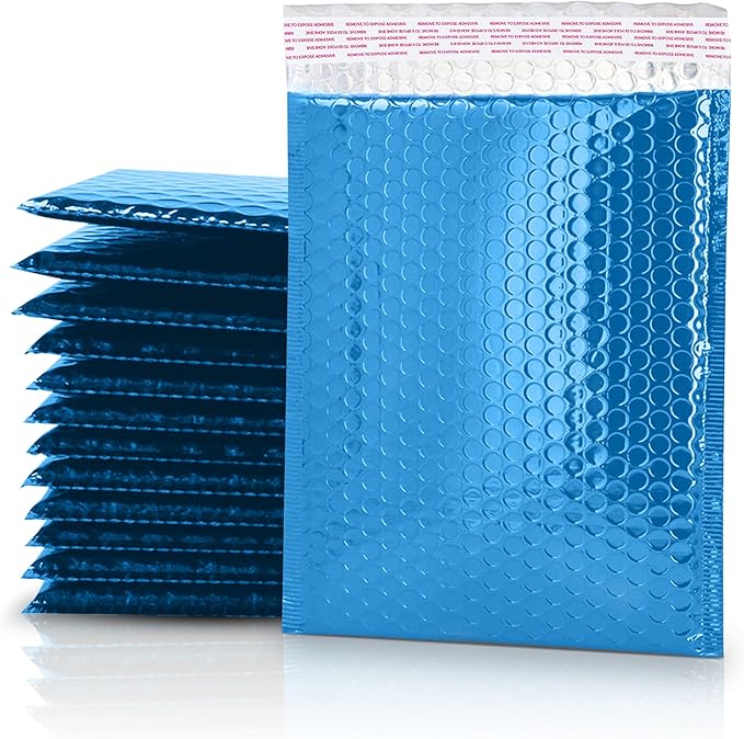 GGR Supplies Metallic Bubble Padded Envelope Mailers, 7.5 X 11 Inches, by GGRSupplies