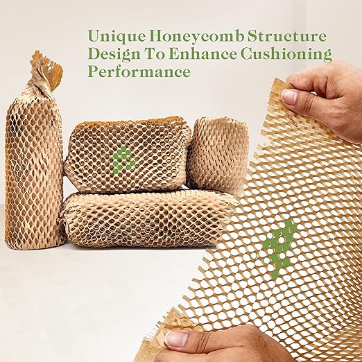 Honeycomb Packing Paper, Recyclable Honeycomb Paper Moving Supplies Bubble - Image 3