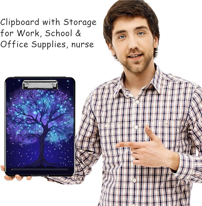 Clipboard with Storage, High Capacity Plastic Storage Clipboard with Pen Holder - Image 7