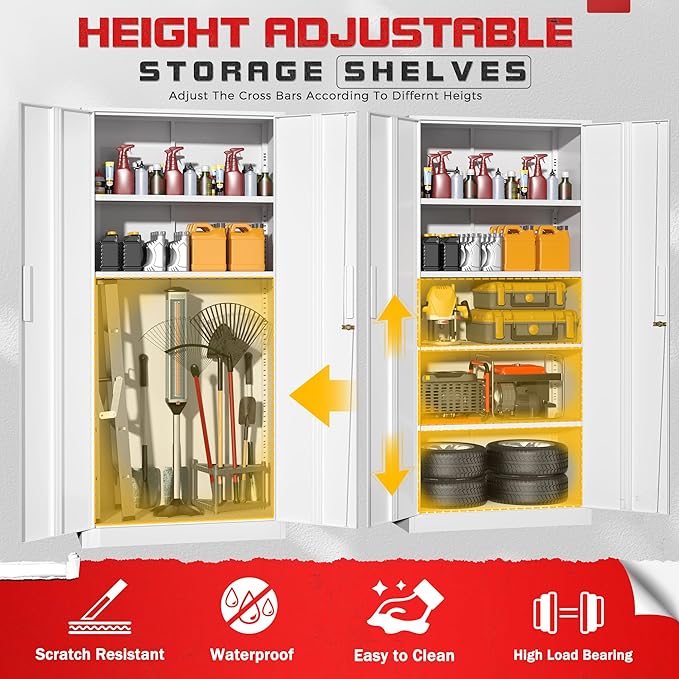 Superday Metal Garage Storage Cabinet - Image 4
