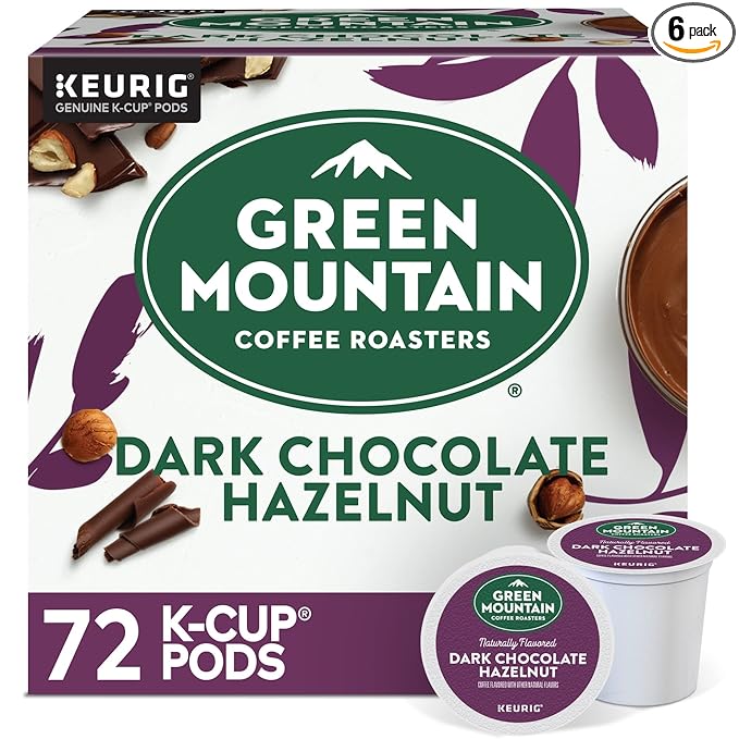 Green Mountain Coffee Roasters Dark Chocolate Hazelnut Coffee, Keurig Single by GreenMountainCoffeeRoasters