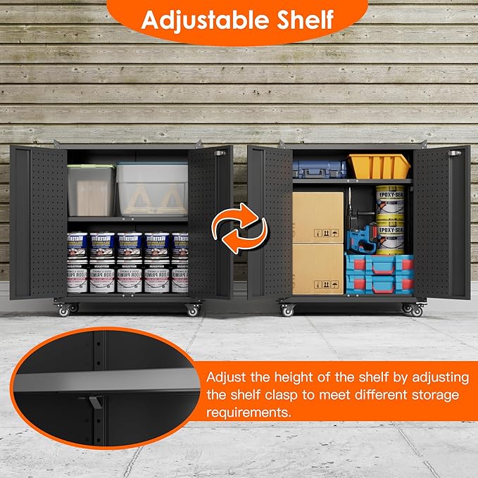 Aobabo 34.3 Inches Metal Storage Cabinet - Image 3