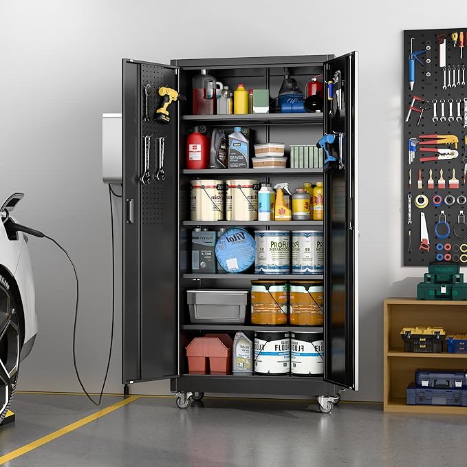Aobabo 71" H×34" W×18" D Garage Storage Cabinet - Image 2