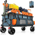48" L Collapsible Wagon Cart Foldable, 560lbs Weight Capacity 300L Heavy Duty by Unknown