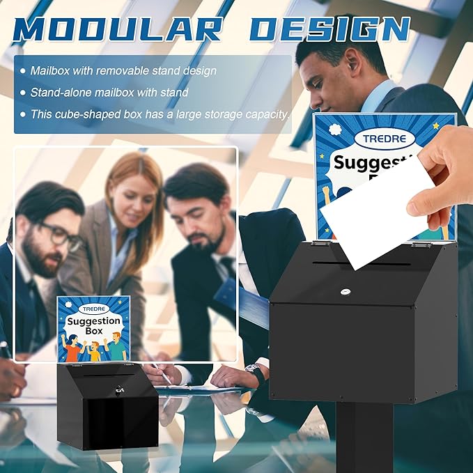 MOOFI Large Capacity Acrylic Suggestion Box - Image 5