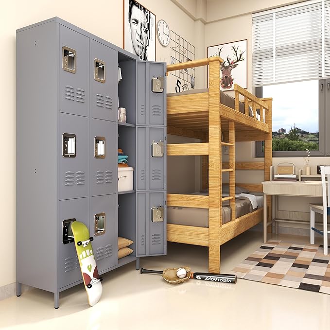 9 Doors Locker Storage Cabinet, Metal Lockers - Image 6