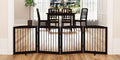 Freestanding Pet Gate for Dogs, Foldable Wooden Dog Gate for House, Indoor Dog by PUPETPO