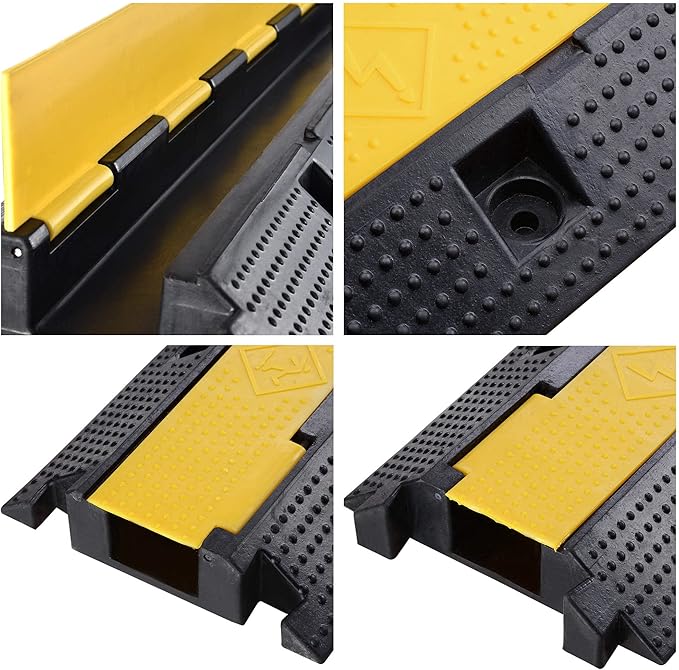 Yescom Cable Ramp Protector 1 Channel Garden Hose Protecitive 22000 Lbs Load - Image 9