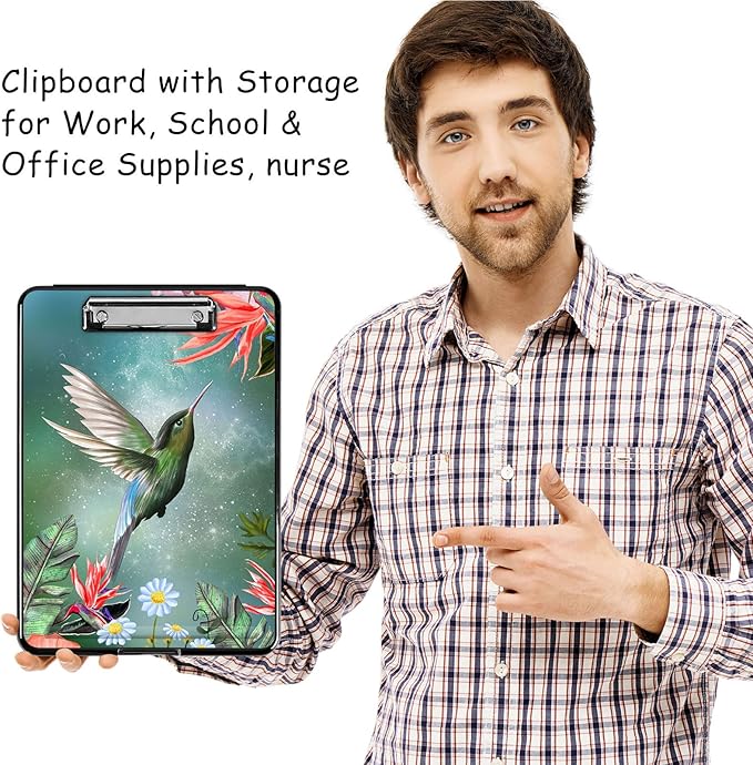 Clipboard with Storage, High Capacity Plastic Storage Clipboard with Low - Image 7