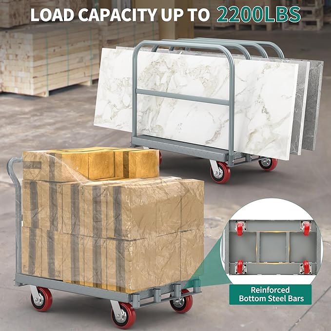 YITAHOME 2 in 1 Drywall Cart Heavy Duty, Folding Platform Carts - Image 3